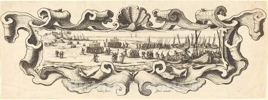Art Print : Jacques Callot, The Landing of The Troops, c.1630 - Vintage Wall Art
