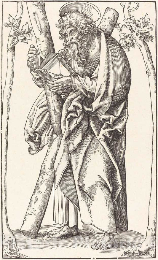 Art Print : Lucas Cranach The Elder, Saint Andrew - Vintage Wall Art