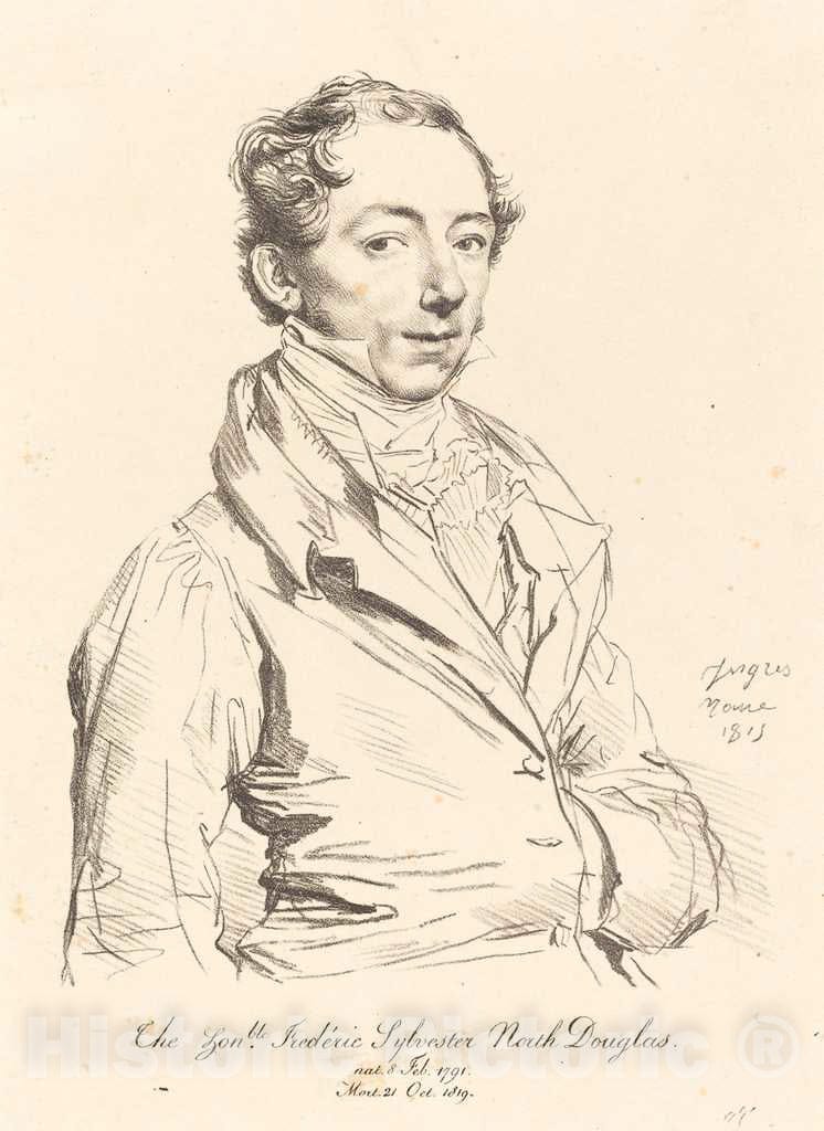Art Print : Auguste-Dominique Ingres, Frederic Sylvester Douglas, 1815 - Vintage Wall Art