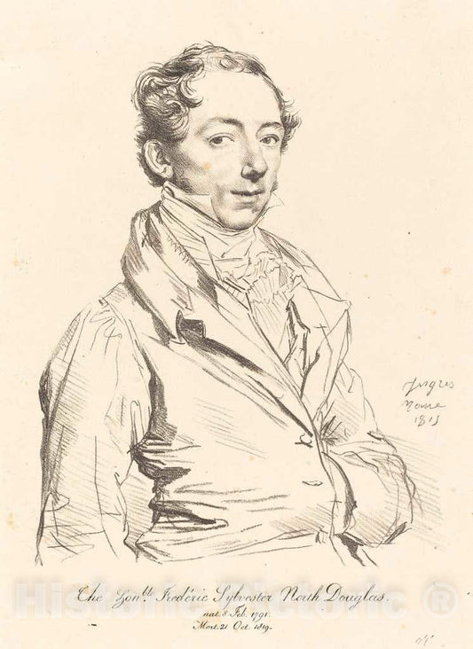 Art Print : Auguste-Dominique Ingres, Frederic Sylvester Douglas, 1815 - Vintage Wall Art