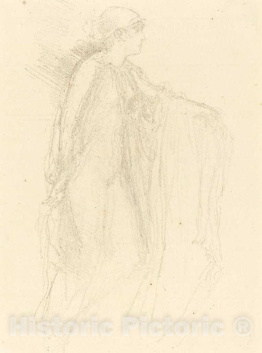 Art Print : James McNeill Whistler, The Cap, 1893 - Vintage Wall Art