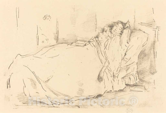 Art Print : James McNeill Whistler, The Siesta, 1896 - Vintage Wall Art