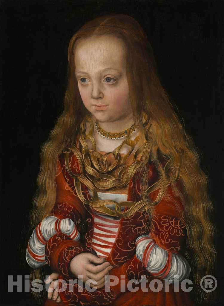Art Print : Lucas Cranach The Elder, A Princess of Saxony, c. 1517 - Vintage Wall Art