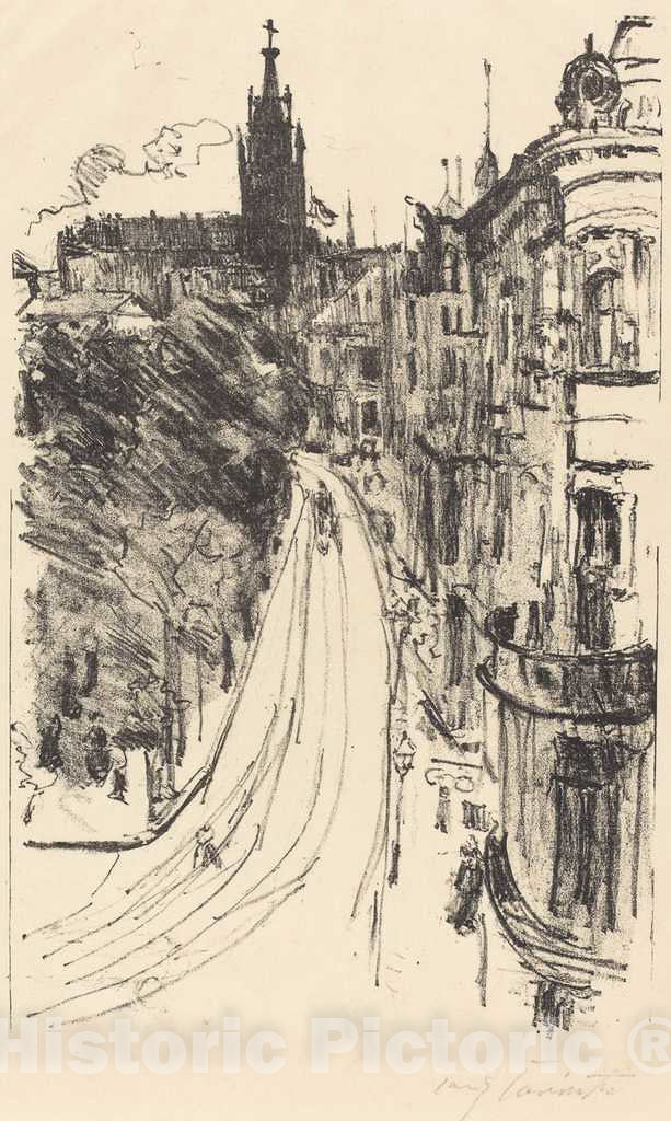 Art Print : Lovis Corinth, Street in KÃ¶nigsberg (Strasse in KÃ¶nigsberg), 1918 - Vintage Wall Art