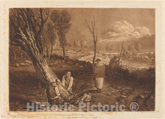 Art Print : Turner and J.C. Easling, Hedging and Ditching, 1812 - Vintage Wall Art