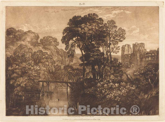 Art Print : Joseph Mallord William Turner, Berry Pomeroy Castle, 1816 - Vintage Wall Art