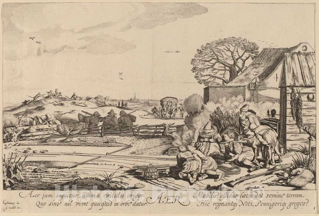 Art Print : Jan Van de Velde II After Buytewech, Air - Vintage Wall Art