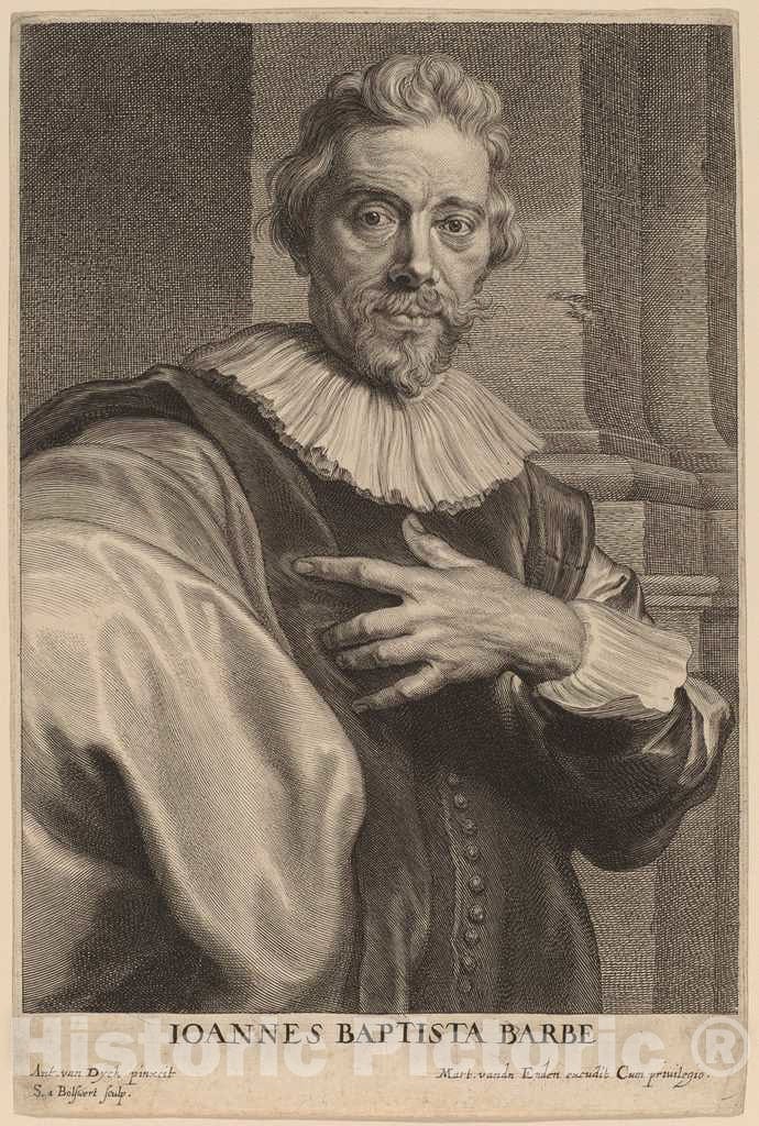 Art Print : Bolswert After Van Dyck, Jan Baptista Barbe, c.1634 - Vintage Wall Art