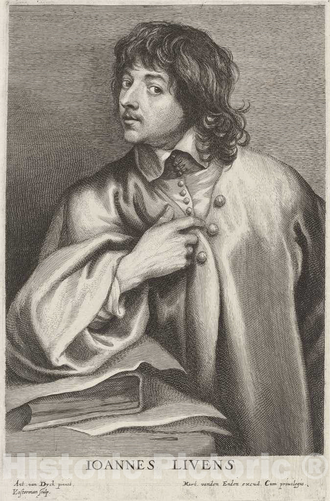 Art Print : Vorsterman After Van Dyck, Jan Lievens, c.1634 - Vintage Wall Art