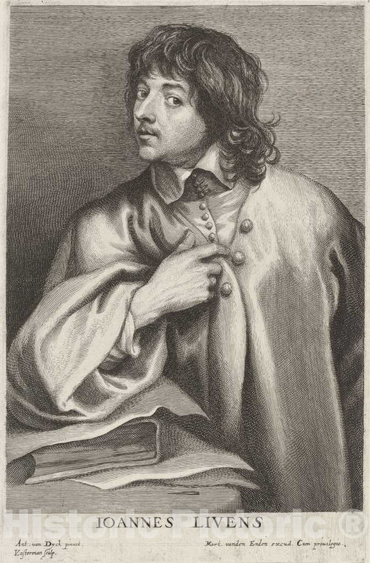 Art Print : Vorsterman After Van Dyck, Jan Lievens, c.1634 - Vintage Wall Art