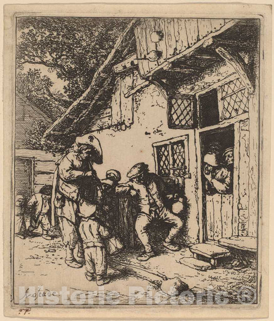 Art Print : Adriaen Van Ostade, Wandering Musicians, 1642 - Vintage Wall Art