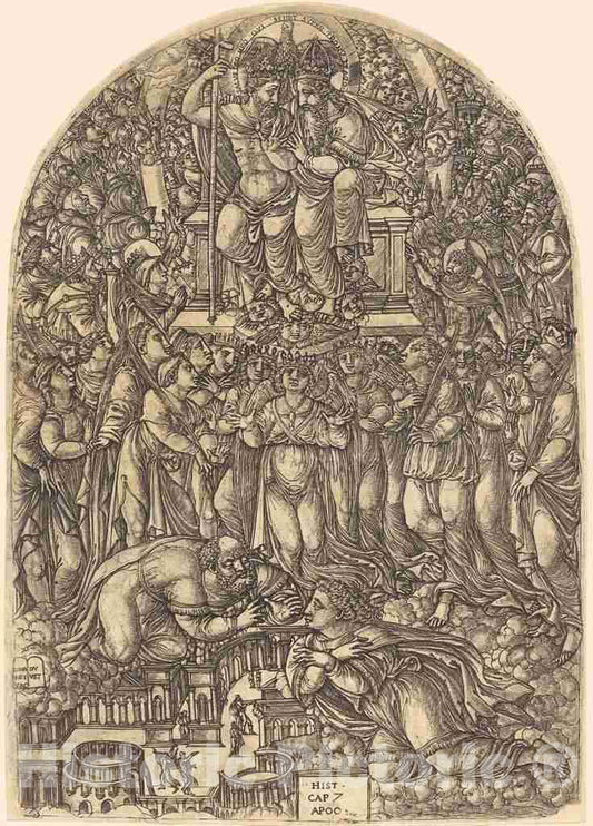 Art Print : Jean Duvet, The Multitude Which Stands Before The Throne, c.1551 - Vintage Wall Art
