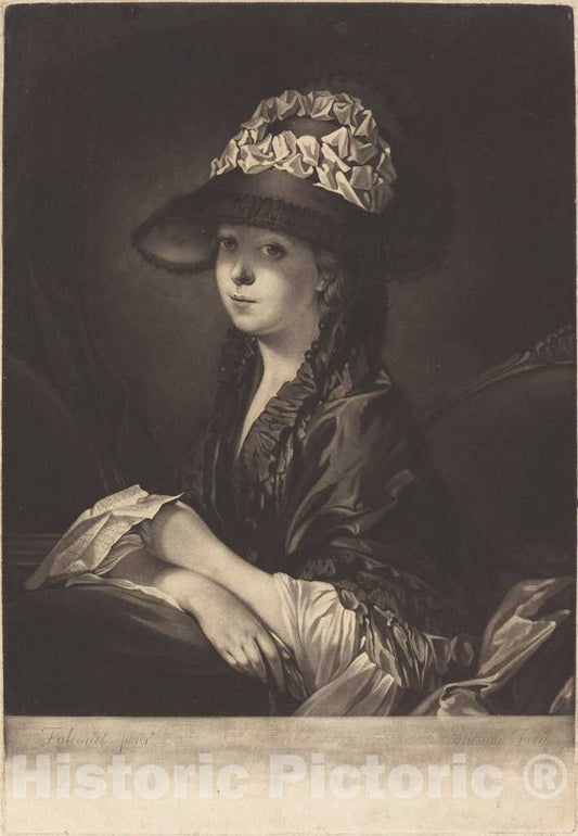 Art Print : Watson After Falconet, Lucinda, Miss Moore, 1772 - Vintage Wall Art