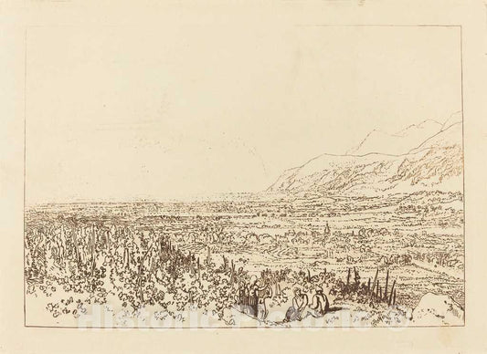 Art Print : Joseph Mallord William Turner, Chain of Alps from Grenoble to Chamberi, 1812 - Vintage Wall Art