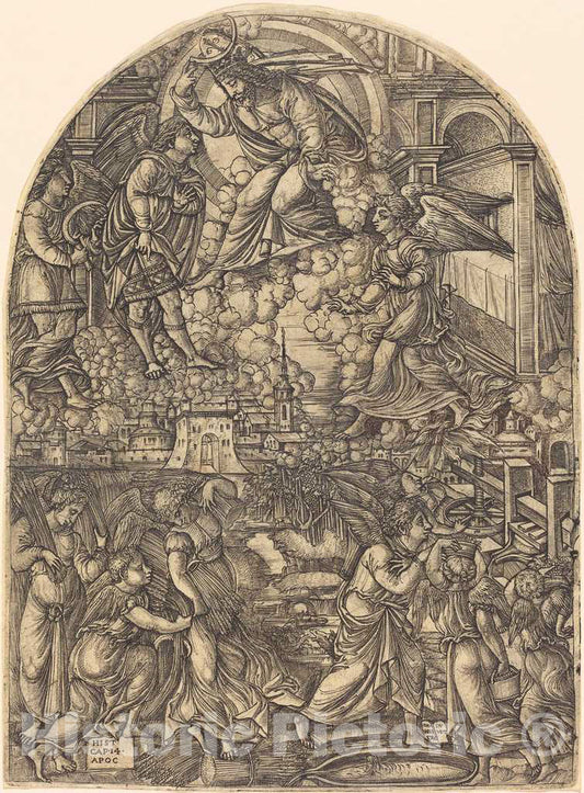 Art Print : Jean Duvet, The Winepress of The Wrath of God, c.1551 - Vintage Wall Art