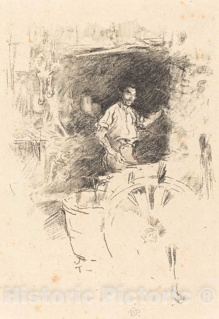 Art Print : James McNeill Whistler, The Blacksmith, c.1896 - Vintage Wall Art