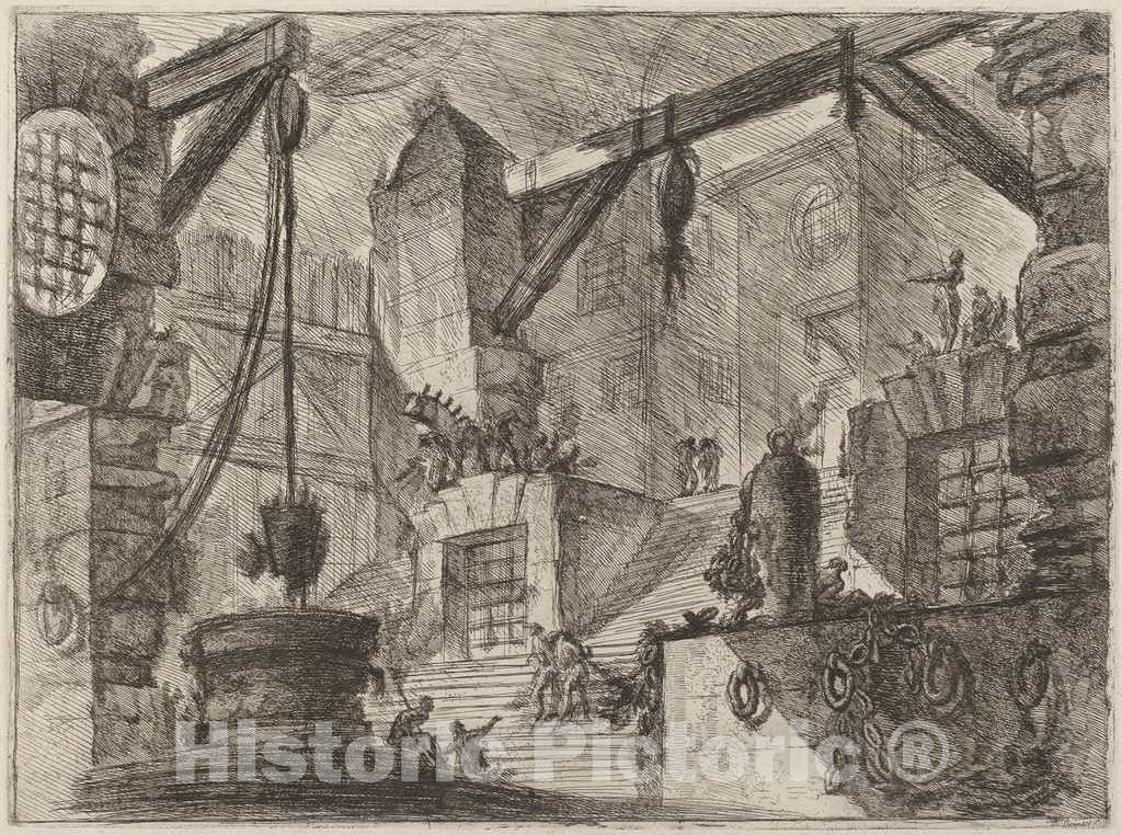 Art Print : Giovanni Battista Piranesi, The Well, c.1754 - Vintage Wall Art