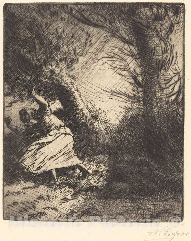 Art Print : Alphonse Legros, Thunder (Un Coup de foudre) - Vintage Wall Art