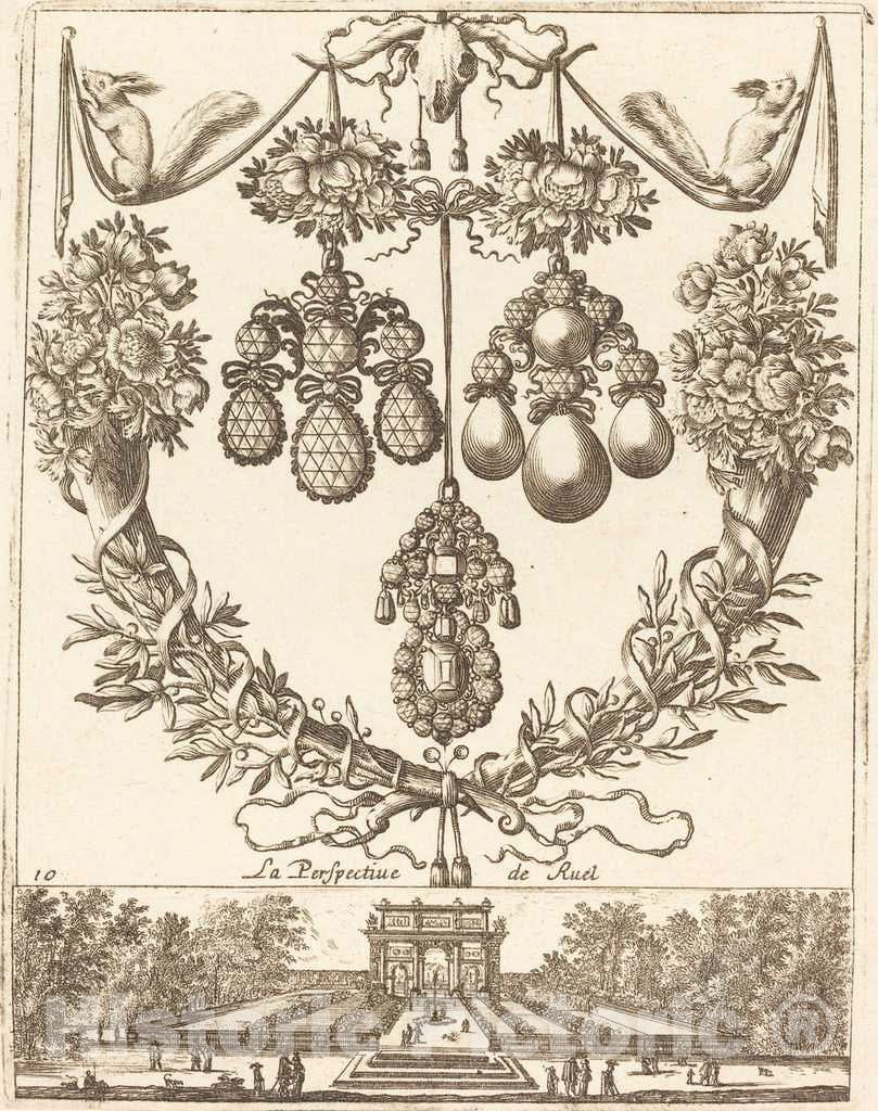 Art Print : FranÃ§ois Le Febvre, Perspective de Ruel, 1665 - Vintage Wall Art