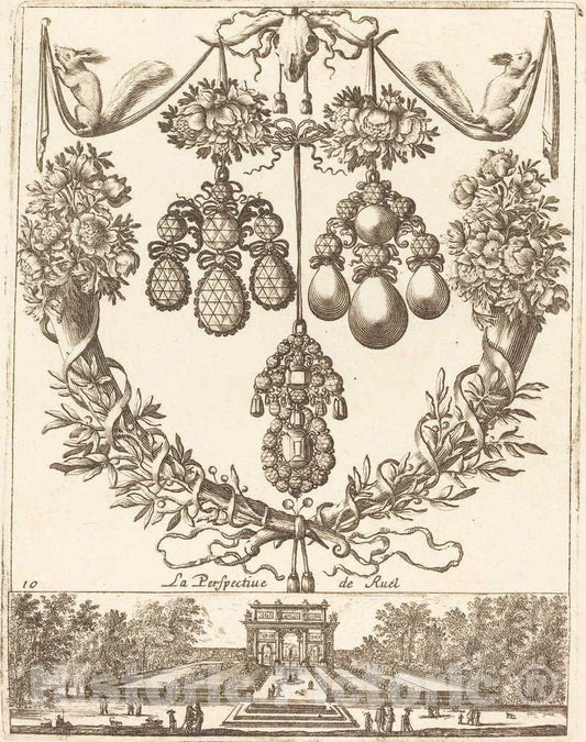Art Print : FranÃ§ois Le Febvre, Perspective de Ruel, 1665 - Vintage Wall Art