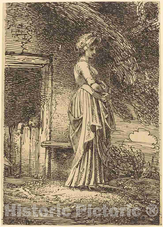 Art Print : Thomas Stothard, The Lost Apple, 1803 - Vintage Wall Art