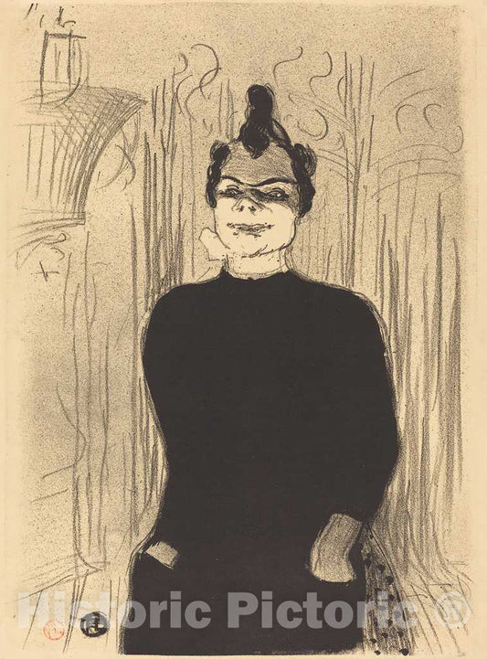 Art Print : Henri de Toulouse-Lautrec, at La Gaiete Rochechouart: Nicolle (A La GaietÃ© Rochechouart: Nicolle), 1893 - Vintage Wall Art