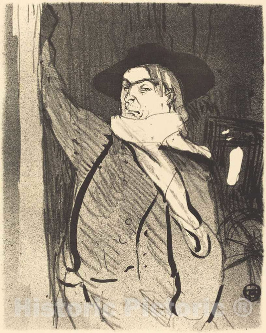 Art Print : Henri de Toulouse-Lautrec, Aristide Bruant, 1893 - Vintage Wall Art