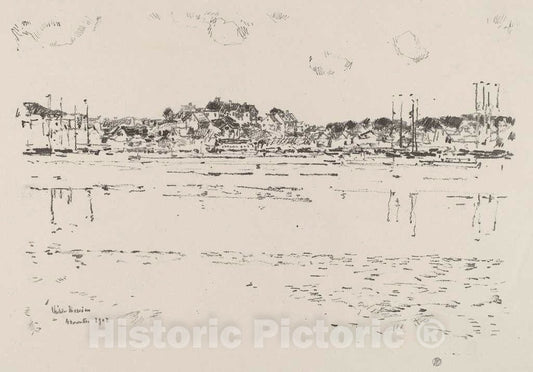 Art Print : Childe Hassam, Inner Harbor, c. 1918 - Vintage Wall Art