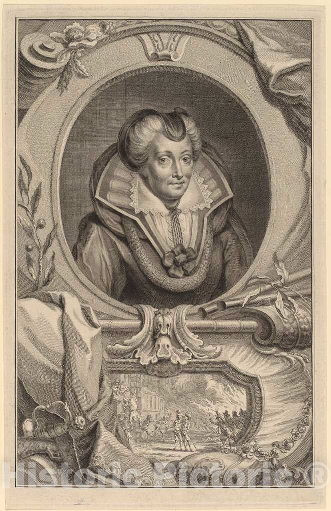 Art Print : Jacobus Houbraken, Louise de Coligny - Vintage Wall Art