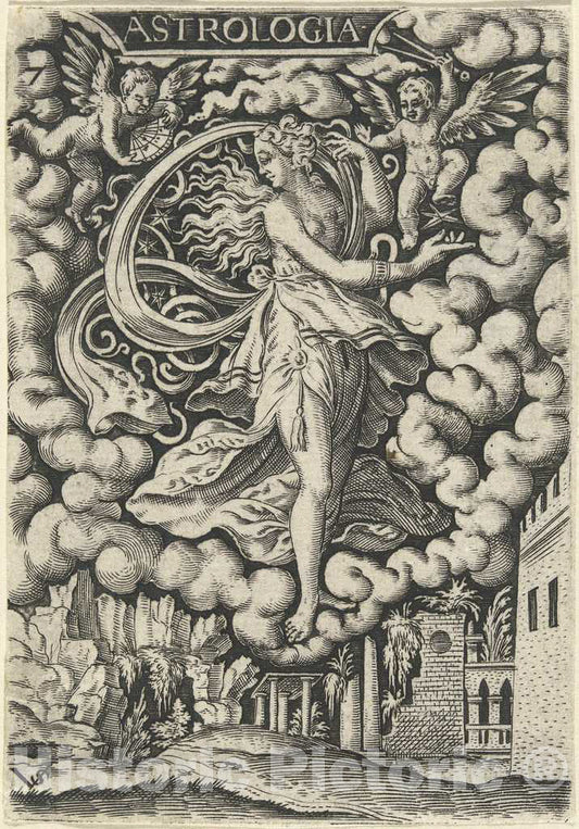 Art Print : Virgil Solis, Astrologia (Astrology) - Vintage Wall Art