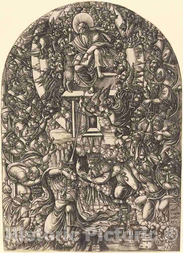 Art Print : Jean Duvet, Saint John Summoned to Heaven, c.1551 - Vintage Wall Art