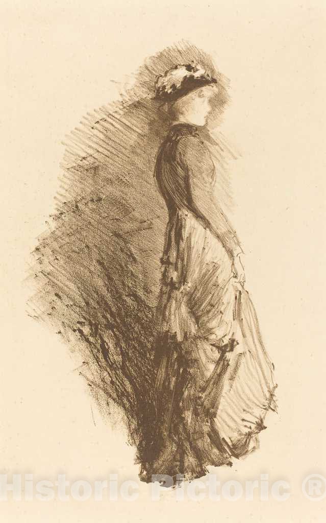 Art Print : James McNeill Whistler, Study, 1878 - Vintage Wall Art