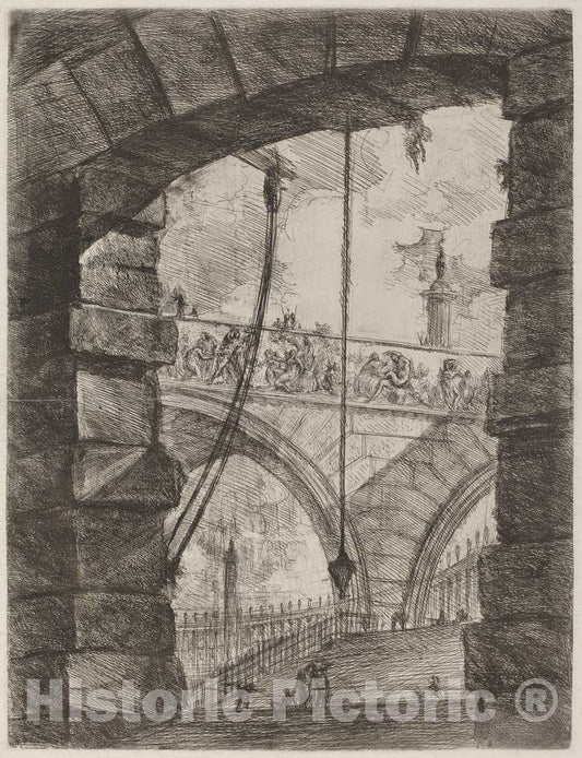 Art Print : Giovanni Battista Piranesi, The Grand Piazza, c.1754 - Vintage Wall Art