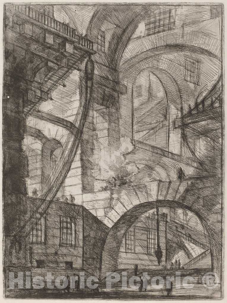 Art Print : Giovanni Battista Piranesi, The Smoking Fire, c.1754 - Vintage Wall Art