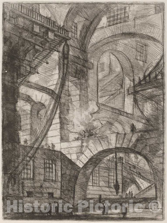Art Print : Giovanni Battista Piranesi, The Smoking Fire, c.1754 - Vintage Wall Art