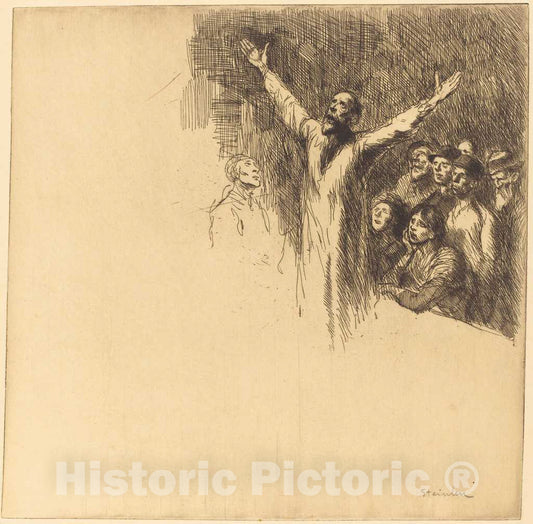 Art Print : ThÃ©ophile Alexandre Steinlen, Prophet (Le prophete), 1902 - Vintage Wall Art