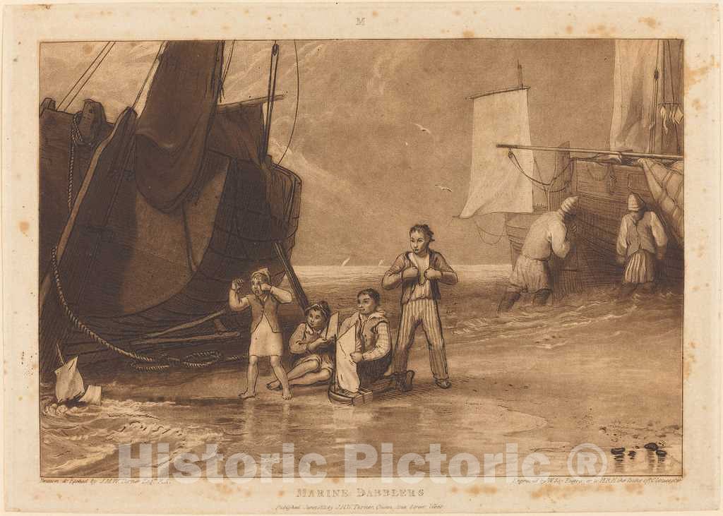 Art Print : Turner and Say, Marine Dabblers, 1811 - Vintage Wall Art