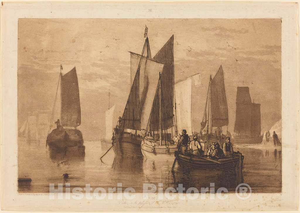 Art Print : Joseph Mallord William Turner, Calm, 1812 - Vintage Wall Art