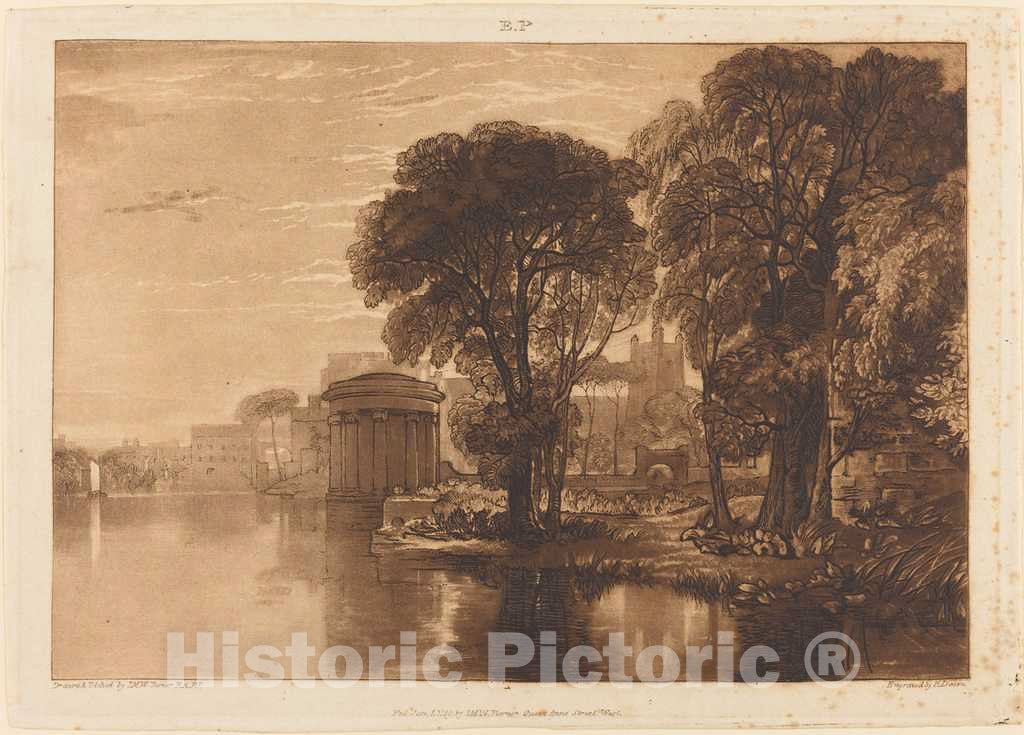 Art Print : Turner and Dawe, Isleworth, 1819 - Vintage Wall Art