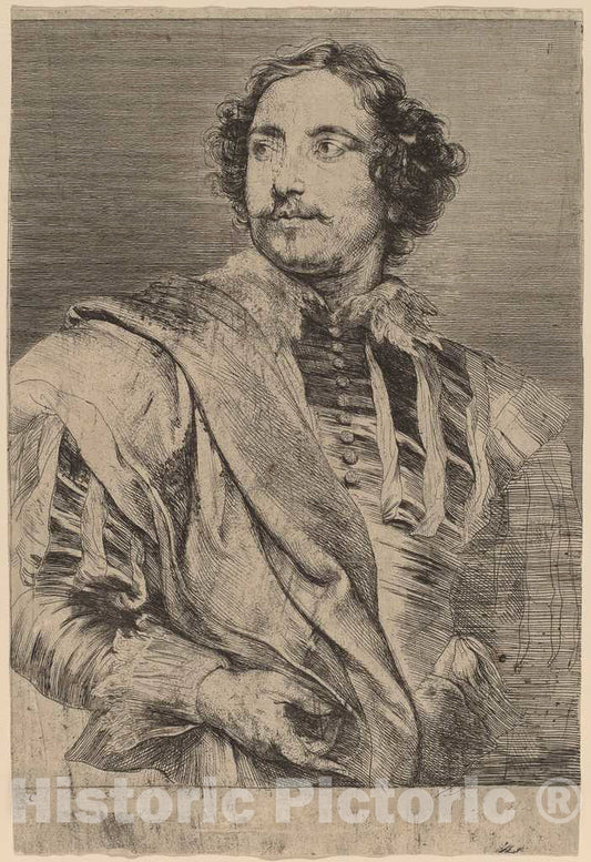 Art Print : Sir Anthony Van Dyck, Paulus Pontius, c.1634 - Vintage Wall Art