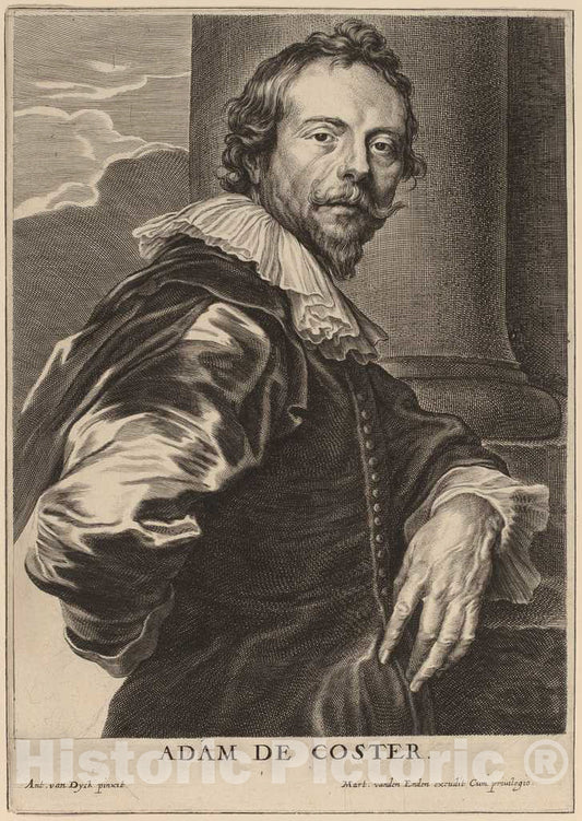 Art Print : De JoDe II After Van Dyck, Adam de Coster, c.1634 - Vintage Wall Art