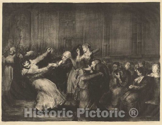 Art Print : George Bellows, Dance in a Madhouse, 1917 - Vintage Wall Art
