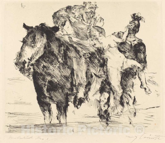 Art Print : Lovis Corinth, Rape (FrauenrÃ¤uber), 1920 - Vintage Wall Art