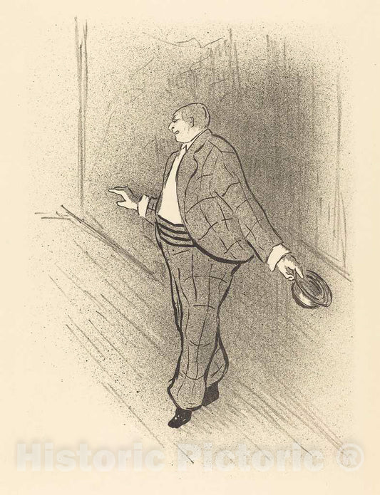 Art Print : Henri-Gabriel Ibels, American Singer (Chanteur americain), 1893 - Vintage Wall Art