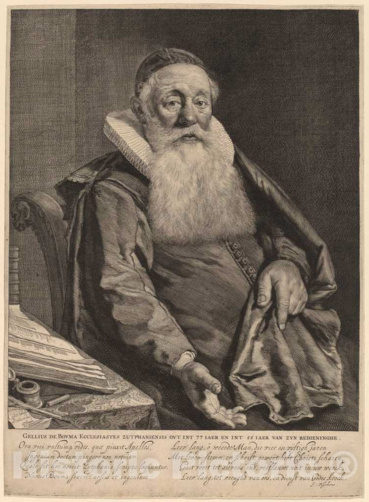 Art Print : Cornelis Visscher, Gellius de Bouma - Vintage Wall Art