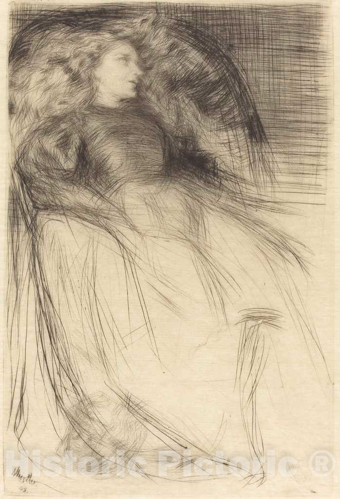 Art Print : James McNeill Whistler, Weary, 1863 - Vintage Wall Art