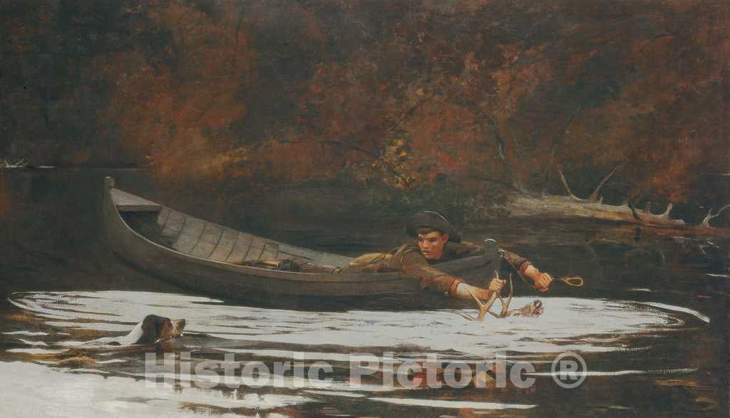 Art Print : Winslow Homer, Hound and Hunter, 1892 - Vintage Wall Art