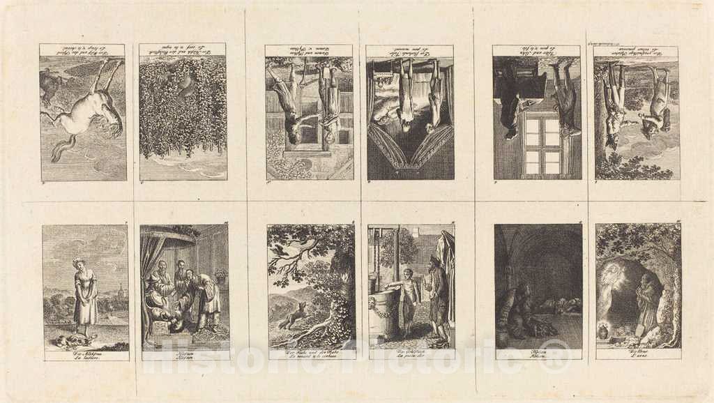 Art Print : Daniel Nikolaus Chodowiecki, Illustrations to Fables & Tales by Gellert, Gleim, Hagedorn, Lichtwer and Pfeffel, 1793 - Vintage Wall Art