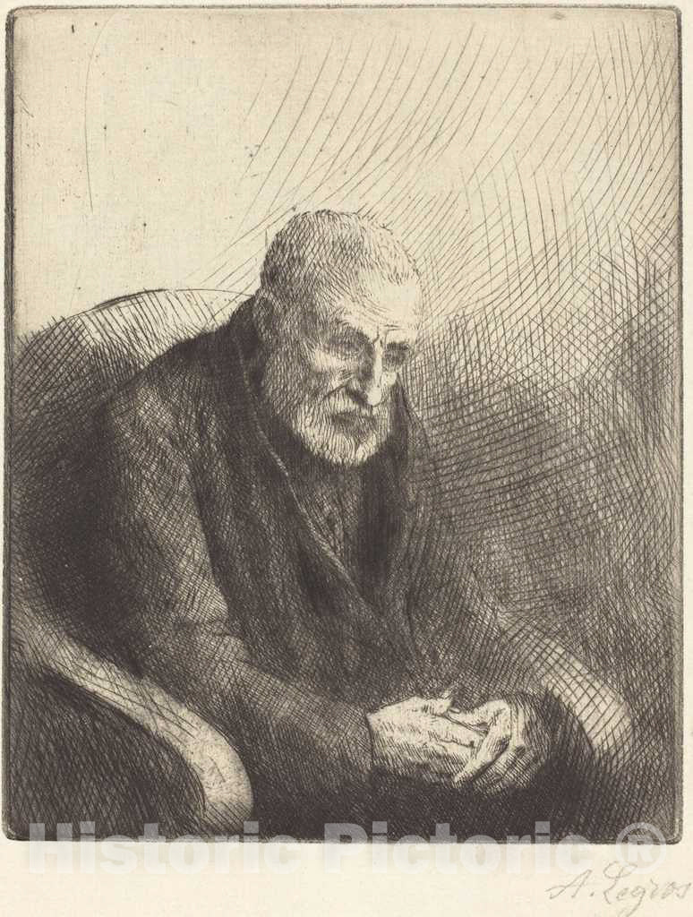 Art Print : Alphonse Legros, Paralytic (Le paralytique) - Vintage Wall Art