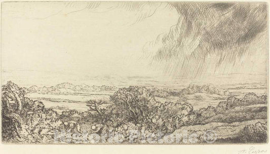 Art Print : Alphonse Legros, Mushroom Gatherers (Les ramasseurs de champignons) - Vintage Wall Art